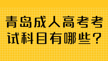 青島成人高考考試科目