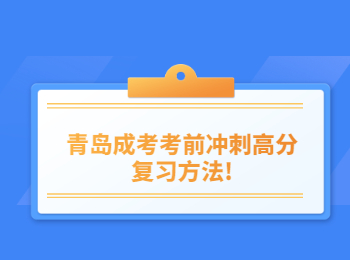 青島成考考前沖刺高分復習方法!