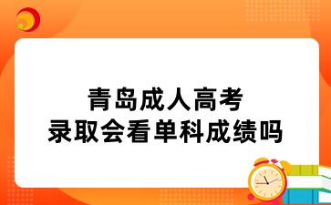 青島成人高考錄取會看單科成績嗎
